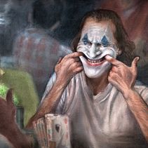 "Pon una cara feliz" - Joker. Un proyecto de Dibujo, Dibujo artístico, Dibujo de Retrato, Dibujo realista, Ilustración tradicional y Pintura a la acuarela de Carlos Rodríguez Casado - 19.08.2020