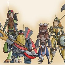 Mi Proyecto del curso: Fábrica de personajes ilustrados: Vikigos ciberneticos Ein Projekt aus dem Bereich Zeichnung, Bleistiftzeichnung, Digitale Zeichnung und Design von Pau Simon Rodriguez - 14.09.2020