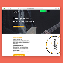 Clases de Guitarra de Brain Sessions. Un progetto di Cop, writing, Web development, Web design e UX / UI di Andrés Ospina - 23.09.2017