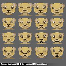 Expresiones. 3D, 3D Animation, and 3D Character Design project by Oscar Samuel Contreras Hernández - 10.03.2020