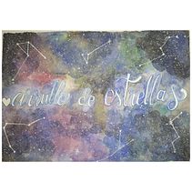 Mi Proyecto del curso: Técnicas modernas de acuarela "Arrullo de estrellas". Un proyecto de Diseño gráfico de Griselda Placereano - 07.10.2020