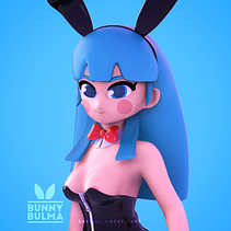 Bunny Bulma y Milk / Dragon Ball. 3D Character Design project by Gabriel Jiménez Soto - 10.27.2020