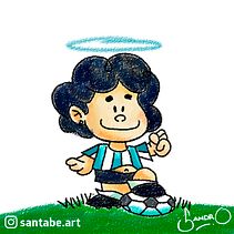 MARADONA - Quinostyle . Digital Drawing, Character Design, and Traditional illustration project by Sandro Tamayo Benavides - 12.04.2020