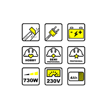 Power drill icons. Un progetto di  di Iulia Popa - 18.01.2021