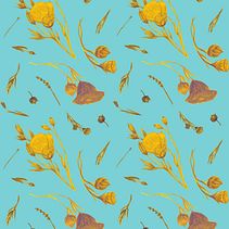 My project in Creating Patterns Using Watercolor course. Pattern Design, and Fashion Design project by Alex D Paula - 02.22.2021