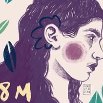 8M FEMINISTYCZNYCH. Projekt z dziedziny Kreat, wność,  R, sunek,  R, sunek art, st, czn, Portret, R, sunek c, frow, Ilustracja w, dawnicza, Trad, c, jna ilustracja, Ilustracja c i frowa użytkownika Ana Cebrian Martinez - 06.03.2021