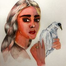 My project in Illustrated Portrait in Watercolor course Ein Projekt aus dem Bereich Traditionelle Illustration, Plakatdesign und Aquarellmalerei von Nadine Rashed - 17.03.2021