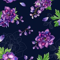 My project in Creating Patterns Using Watercolor course. Un progetto di Disegno digitale, Pattern design e Pittura ad acquerello di Tania Miller - 29.03.2021