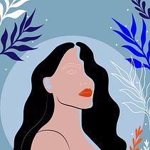 Ilustración - Autorretrato con elementos botánicos  Ein Projekt aus dem Bereich Kreativität, Botanische Illustration und Digitale Illustration von Lilieth Peraza - 20.03.2021