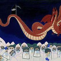 PANDEMIA. Drawing, Traditional illustration, Narrative, Painting, Acr, and lic Painting project by La Reche - 04.11.2021