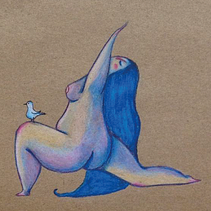 Illustrazione yoga pastello . Creativitate, Desen în creion & Ilustrație tradițională de Emanuela Colazzo - 04.20.2018