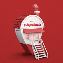 Indépendance - Ici. Un projet de 3D, Br, ing et identité, Conception 3D, Modélisation 3D , et Publicité de Lucas Mercado - 01.09.2020