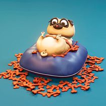 Pug Cartoon. Un progetto di 3D, Modellazione 3D e Progettazione 3D di Steven Pasaje - 10.03.2021