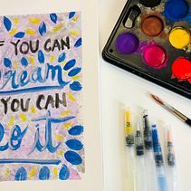 Mi Proyecto del curso: Caligrafía con pinceles de agua para principiantes. Watercolor Painting, and Calligraph project by Iris Villegas - 05.09.2021