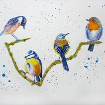 Mi Proyecto del curso: Acuarela artística para ilustración de aves. Een project van Traditionele illustratie, Aquarelschilderen, Realistische tekening y Naturalistische illustratie van Roberto Carreño Cornejo - 05.06.2021