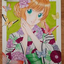 Mi Proyecto del curso: Coloreado con marcadores para dibujo manga. Un proyecto de Ilustración tradicional, Cómic, Teoría del color y Manga de eva_andraya - 21.07.2021