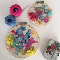 Mi Proyecto del curso: Técnicas básicas de bordado y acuarela. Een project van Schilderij, Aquarelschilderen y Borduurwerk van Roicío Belén Yáñez Lillo - 30.07.2021