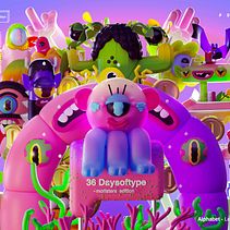 36 DIAS DE MONSTROS DO SOFTYPE. Ilustração tradicional, 3D, Modelagem 3D, Design de personagens 3D, 3D Design, Animação 3D, e Lettering 3D projeto de Jim Palacio - 20.06.2021