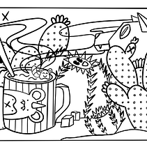 "La Taza" . Traditional illustration, Street Art, and Sketching project by Ana Isabel Lopez - 12.08.2020