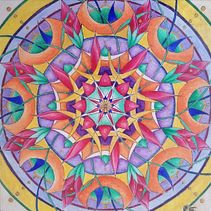 Mandala project. Drawing, Creativit, Logo Design, Fashion Design, Watercolor Painting, Artistic Drawing, Instagram, and Traditional illustration project by Sara Maite Girardi - 08.12.2021