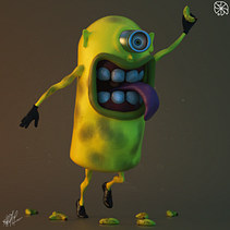 EL GRITO Y EL MINION. Projekt z dziedziny 3D, Projektowanie postaci, Projektowanie postaci 3D i  Projektowanie 3D użytkownika Charles Ortiz Hurtado - 10.08.2021