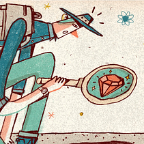 LEARN SOMETHING NEW ABOUT YOURSELF. . Ilustrație tradițională, Ilustrație digitală, Ilustrație editorială și Design editorial de Jorge Cha - 08.19.2021