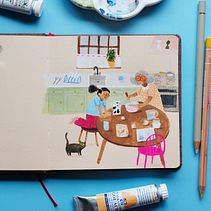 My project in Exploratory Sketchbook: Find Your Drawing Style course. Traditional illustration, Sketching, Creativit, Drawing, Watercolor Painting, Sketchbook, and Gouache Painting project by Marloes De Vries - 08.29.2021