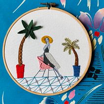 My project in Photo Embroidery on Fabric course. Un progetto di Fotografia, Collage, Papercraft, Stampa, Ricamo e DIY di Amanda Farrell - 31.08.2021