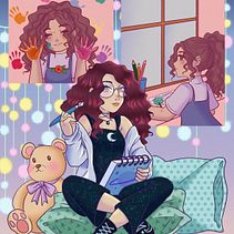 Meu projeto do curso: Ilustração digital com influência mangá. Projekt z dziedziny Trad, c, jna ilustracja, Komiks, Ilustracja c, frowa, Stor, telling, Narracja i Manga użytkownika Devika | Daniela Soares - 24.08.2021