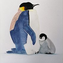 Ilustración de "pingüino emperador" . Un proyecto de Ilustración tradicional de Monica Guardamino Salvador - 26.09.2021