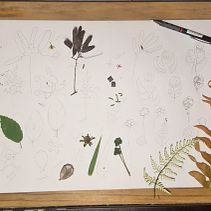 Meu projeto do curso: Sketchbook com carimbos feitos à mão. Un progetto di Illustrazione tradizionale, Pattern design, Stampa e Sketchbook di Gisele Franke - 08.10.2021