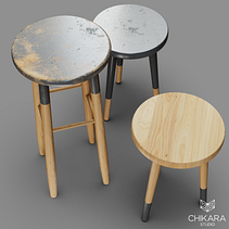 Bancos de Madera. Un projet de Design , Architecture, Direction artistique, Design, Fabrication de mobilier, Design industriel, Architecture d'intérieur , et Conception de produits de Chikara Studio - 30.09.2021