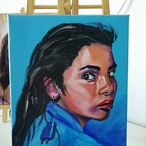 Mi Proyecto del curso: Retrato expresivo al óleo: explora la técnica alla prima. Een project van  Beeldende kunst, Schilderij y  Olieverfschilderij van Andreia Gonçalves - 16.10.2021