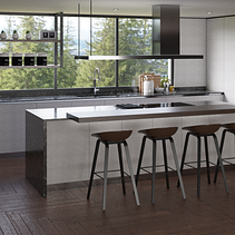 Cocina (Renderizado). Een project van  Infographics, Architectuur, Interieurontwerp, 3D y  Interieur van Nerea Matamoros Santamaría - 29.11.2021