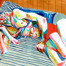 Figura expresiva. Un proyecto de Ilustración tradicional, Dibujo a lápiz, Pintura gouache, Bellas Artes, Pintura y Dibujo anatómico de Daniel Torrent Riba - 17.12.2021