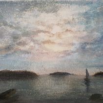 Minhas paisagens marinhas. Watercolor Painting, L, and scape Architecture project by Rodrigo NETO - 01.29.2022