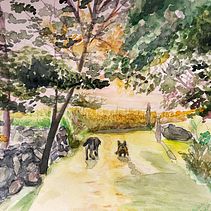 My project in Atmospheric Landscapes in Watercolor  course. Fine Arts, Painting, and Watercolor Painting project by Monica Godinho - 01.03.2022