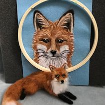 My project in Needle Felting: Paint Portraits with Wool course. Projekt z dziedziny Craft,  Tkactwo, Ilustracja naturalist, czna, Filcowanie igłą, Wzornictwo tekst i liów użytkownika Sharon Holmes - 04.02.2022