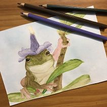 The Littlest Wizard. Un projet de Aquarelle, Conception de personnages , et Peinture de Brooke Walker - 17.04.2020