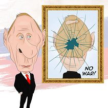 Il mio progetto del corso: Ritratto caricaturale digitale "Vladimir Putin". Un proyecto de Ilustración tradicional, Dibujo, Dibujo de Retrato e Ilustración digital de Ciro Scialo' - 15.03.2022