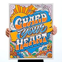 "Proteggi il tuo cuore" (Il mio progetto per il corso: Narrazione visiva con lettering e illustrazioni). Un progetto di Tipografia, Lettering, Illustrazione digitale, H e lettering di David Leutert - 06.09.2021