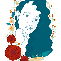 Meu projeto do curso: Retrato ilustrado com elementos botânicos. Un progetto di Illustrazione tradizionale, Illustrazione digitale, Illustrazione botanica e Disegno digitale di Thaiane Figueiredo Pires Albergaria - 26.03.2022