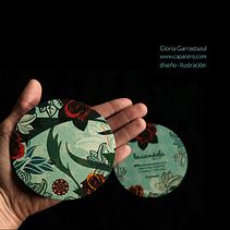 Custom coasters / Diseño de posavasos. Un projet de Design , Publicité, Illustration traditionnelle, Br et ing et identité de Gloria Garrastazul - 07.04.2022