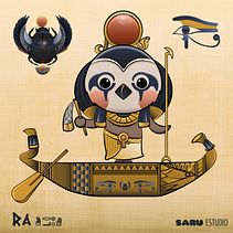 DIOSES EGIPCIOS. Projekt z dziedziny Trad, c i jna ilustracja użytkownika Andrés Vizueta - 08.04.2022