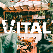 Vital coffee & Food Health (identidade visual). Un progetto di Br, ing, Br, identit, Graphic design, Design e Design di loghi di Dérik Ferreira Lima - 20.04.2022
