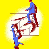 Going-Up/Down-the-Corporate-Ladder Ein Projekt aus dem Bereich Traditionelle Illustration und Digitale Illustration von Christina Kalli - 28.05.2022