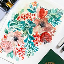 My project for course: Artistic Floral Watercolor: Connect with Nature . % Anna Grabowska-Krupa tarafından hazırlanan Geleneksel illüstras, on, Tablo, Sulubo, a Resim, Botanik İllüstras, Ve on projesi - 06.10.2022