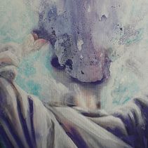 Retrato experimental: combine tinta a óleo, acrílica e spray. Un projet de Beaux Arts, Peinture, Peinture acr, lique , et Peinture à l'huile de Cassia Naomi - 05.06.2022