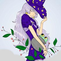 Brujita. Traditional illustration, Digital Drawing, Digital Painting, Manga, Comic, and Drawing project by Leslie Miu - 06.28.2022