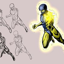 My project for course: Illustration for Comics: Anatomy of a Superhero Ein Projekt aus dem Bereich Traditionelle Illustration, Design von Figuren, Comic, Bleistiftzeichnung und Anatomische Zeichnung von Perry - 29.07.2022